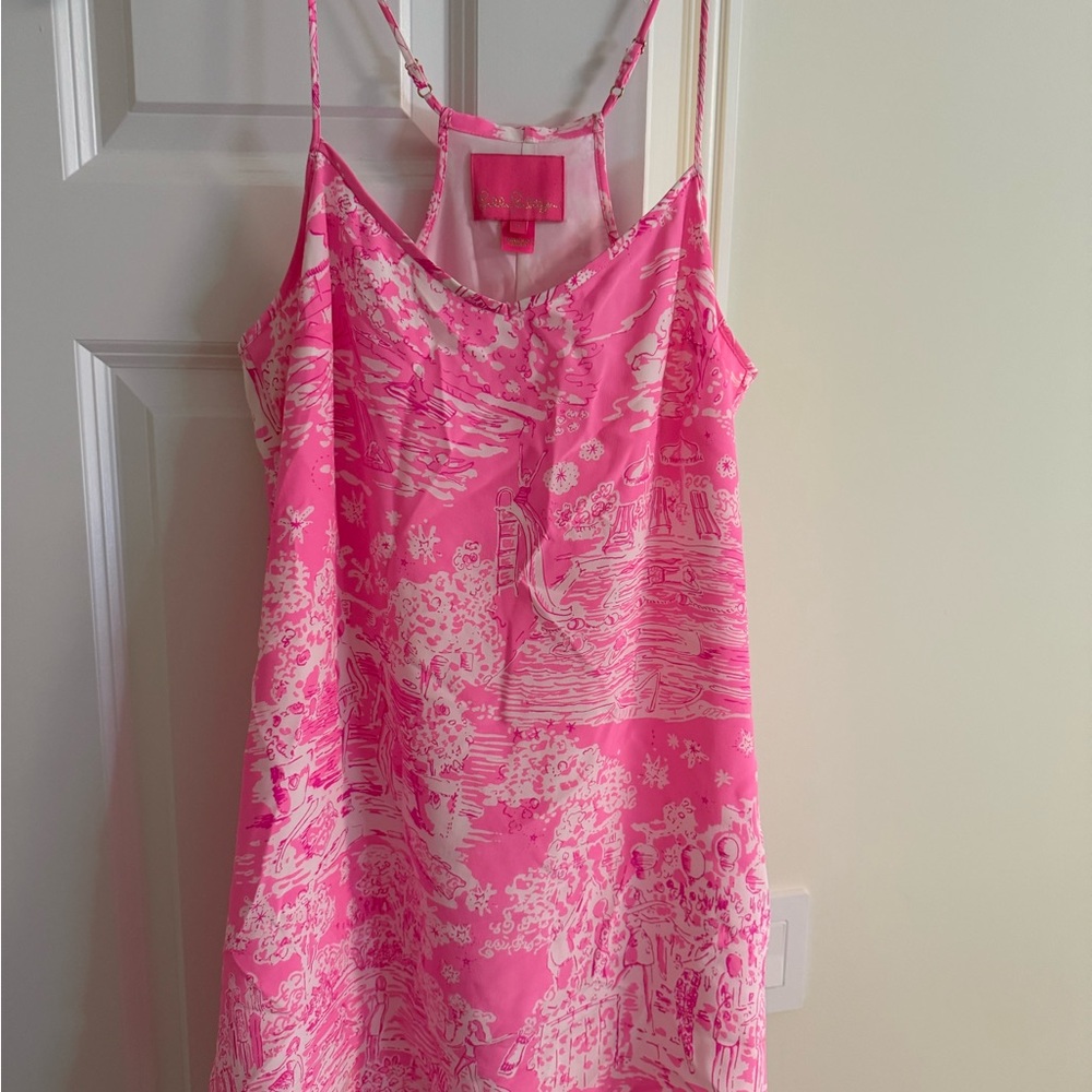 Lilly Pulitzer Pink and White Strappy Dress